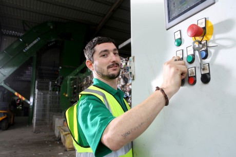 Sean Williams at work at Thorncliffe, Abergele