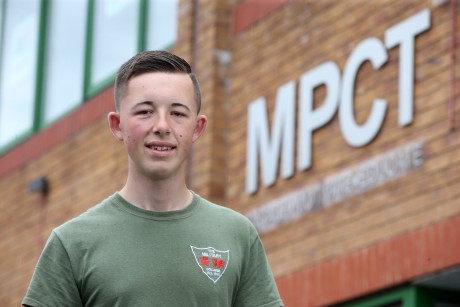 Louis Bowen, looking forward to an Army career.