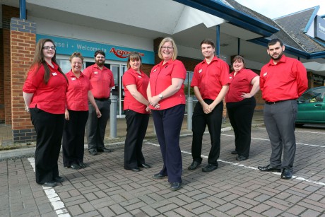 Argos Flint manager Lyn Peers-Bull (centre) with her team of apprentices (from left) Lauren Joy, Mandy Davies, Ieuan Chatfield, Denise Lloyd, Andy Hughes, Lynn Roberts-Wilson and Alan Cooper Richards.