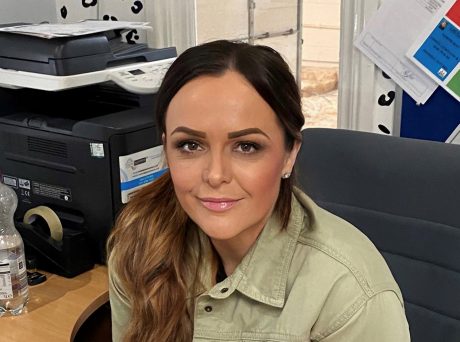 Lucy Williams sat at her office desk