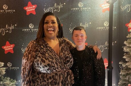 Cameron with Alison Hammond from This Morning