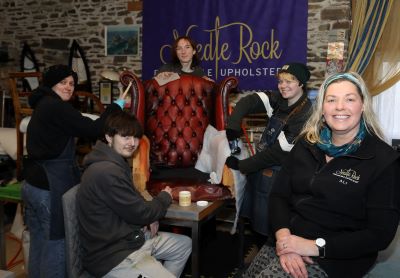 Needle Rock owner Dr Ali J. Wright with her apprentices.