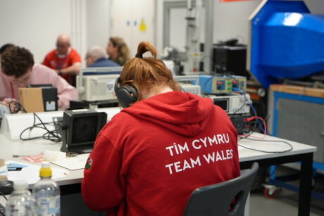 Finalists wearing Team Wales top