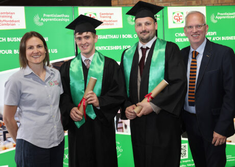 Tradebe graduates with Cambrian staff at the graduation