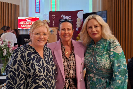 Lis McClean MS, Ceri Murphy Itec and Lisa Mytton, NTFW at the graduation.